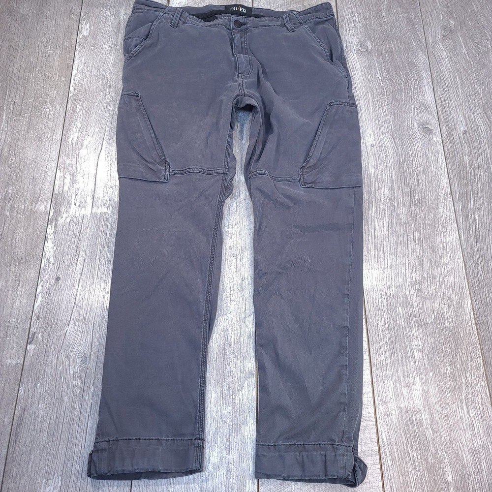 Duer Men's Gray Utility Pants - Casual Cargo Style